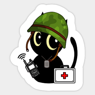 Medic Black Cat Sticker